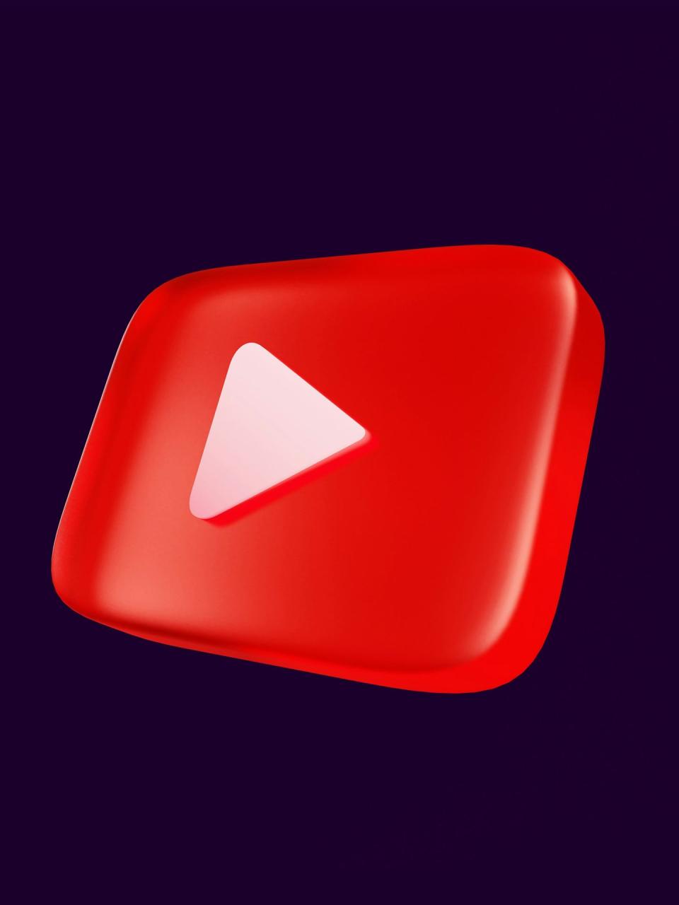 Youtube 3D Render Icon for design element